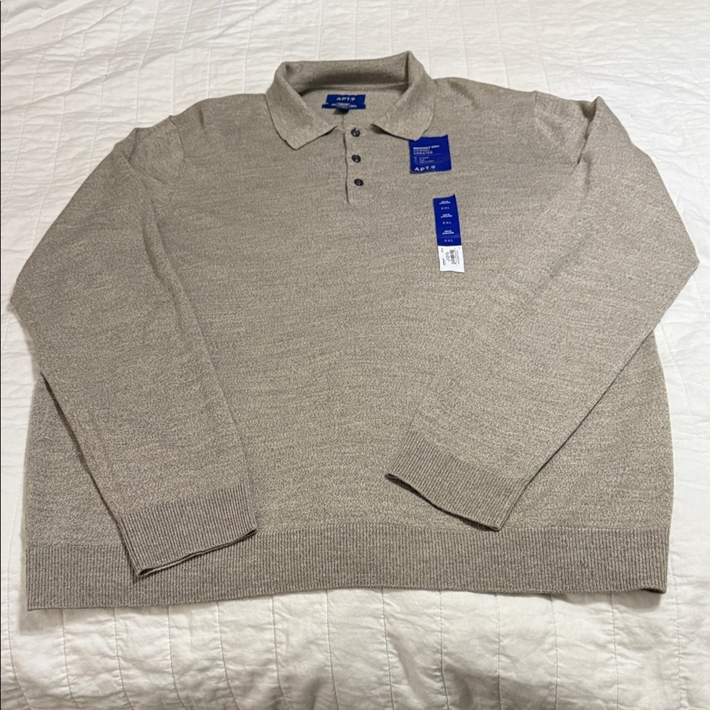 Apt. 9 Men's Tan Cardigan Sweater